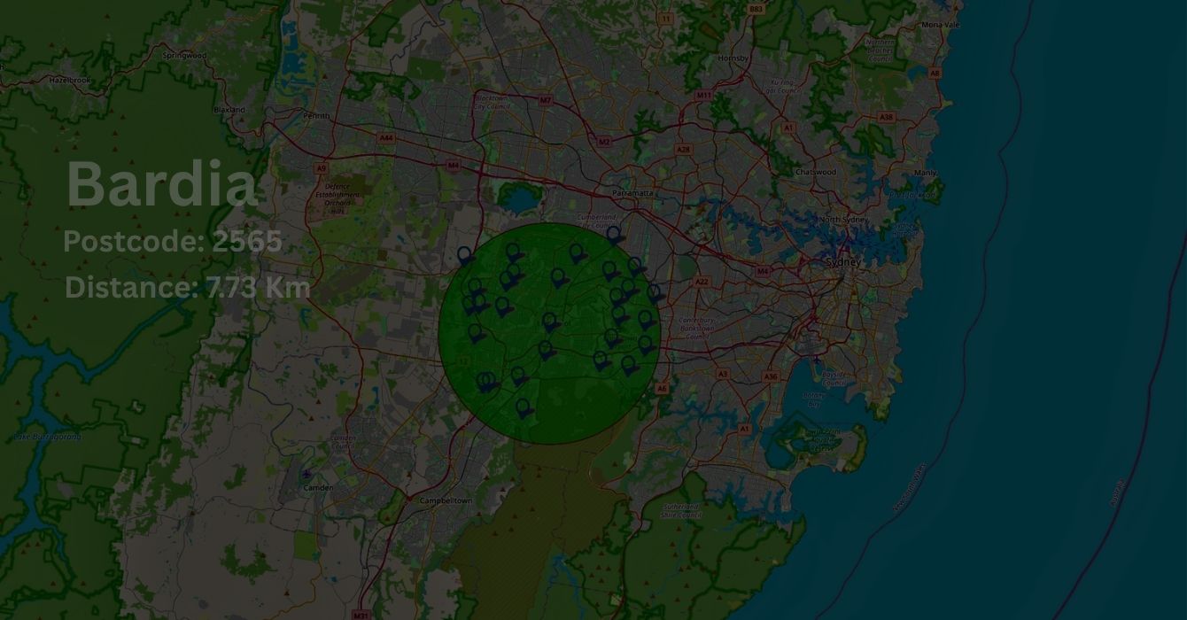 Industrial Electrician and other area we serve on map
